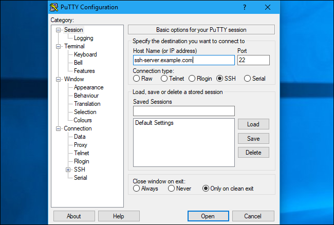 Putty connection